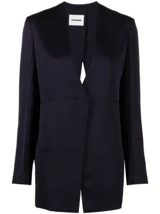【関税&送料込】Jil Sander Jacket With Back Slit Jil Sander split-back Blazer | Blue | FARFETCH