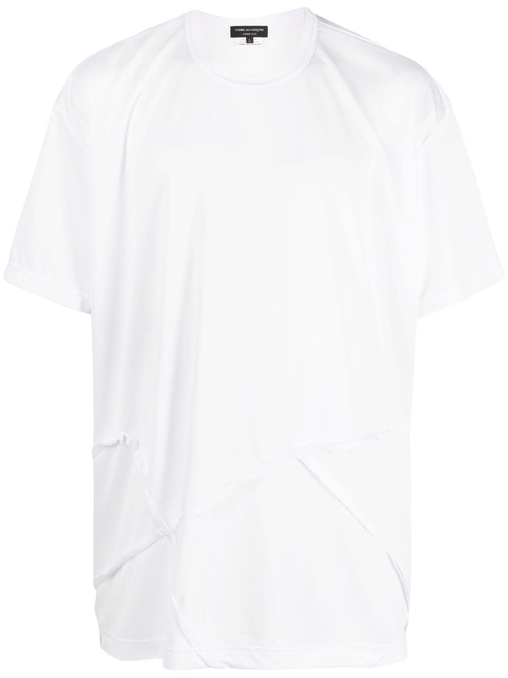 Shop Comme Des Garçons Homme Deux Exposed-seam Short-sleeve T-shirt In Weiss