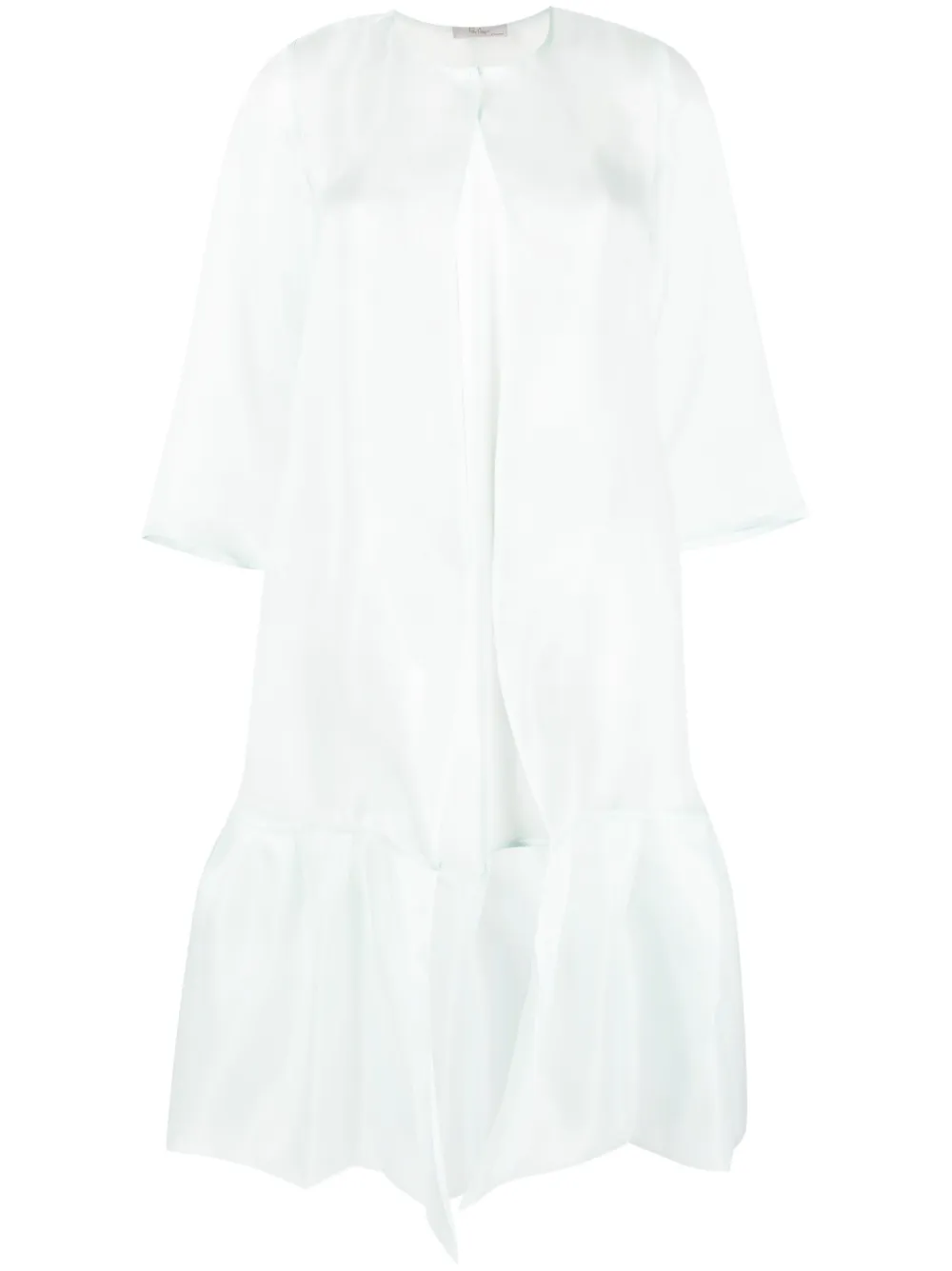 Fely Campo Semi-sheer Silk Blouse In Grün