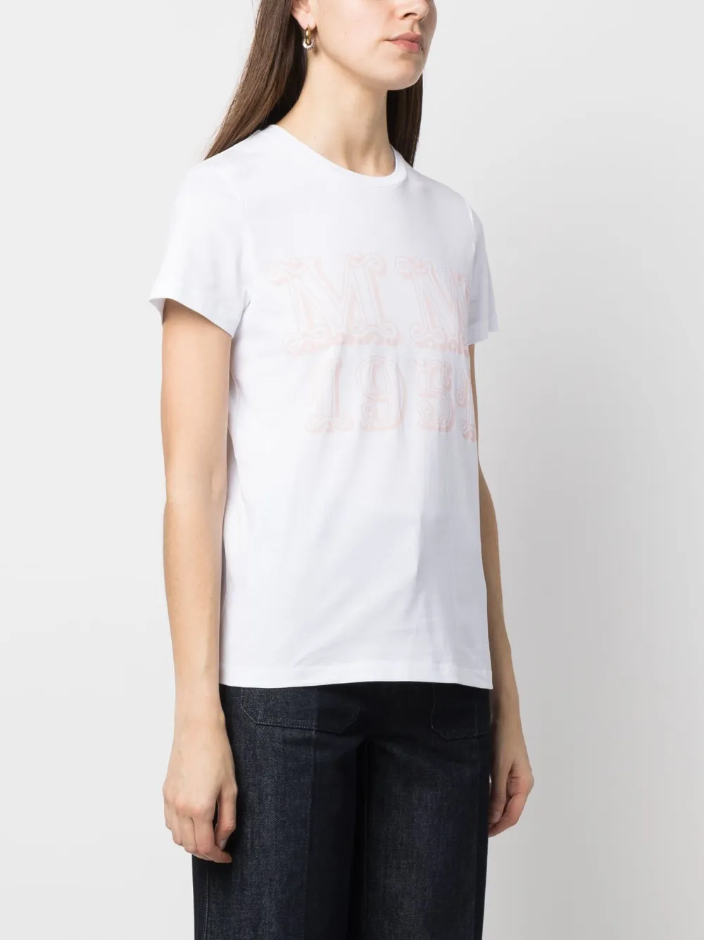 Max Mara T-shirt met logoprint Wit