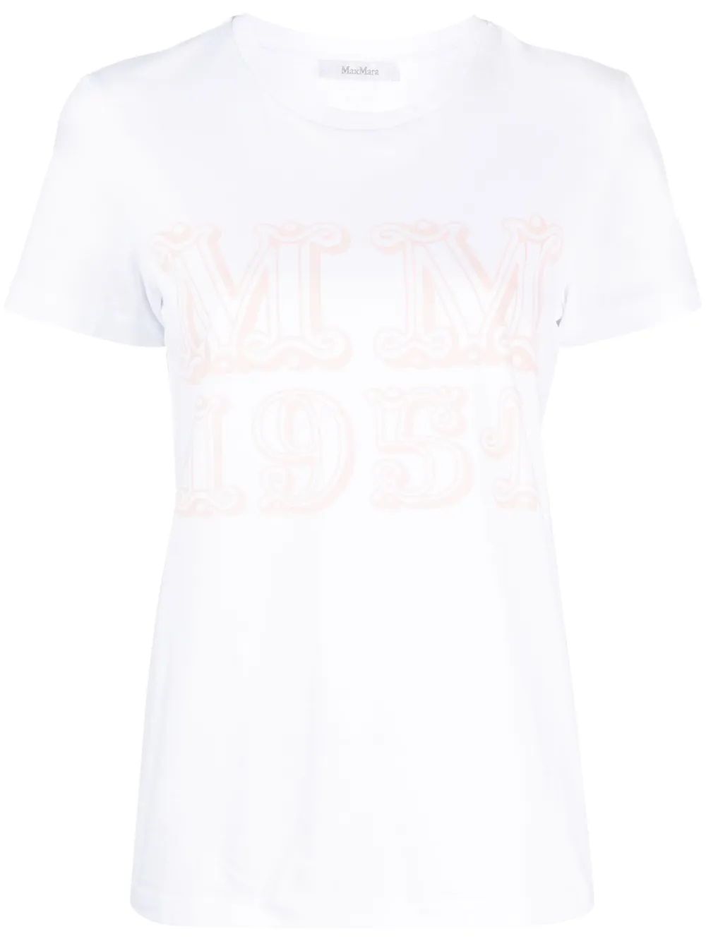 Max Mara T-shirt met logoprint Wit