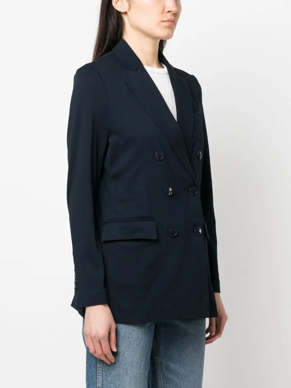 Circolo 1901 Double-breasted Button Blazer In Blau