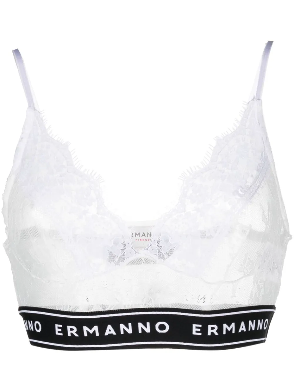 ERMANNO FIRENZE lace-detail cropped top