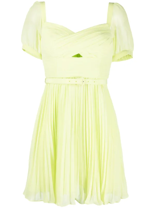 slim fit dress slacks Green Chiffon Midi Dress – self-portrait-US main image 1