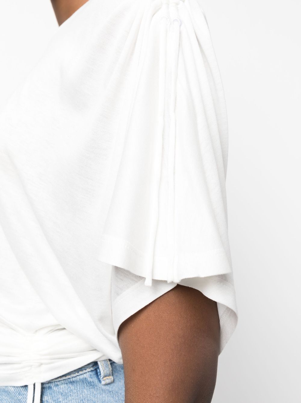 Shop Isabel Marant Tores Draped T-shirt In White