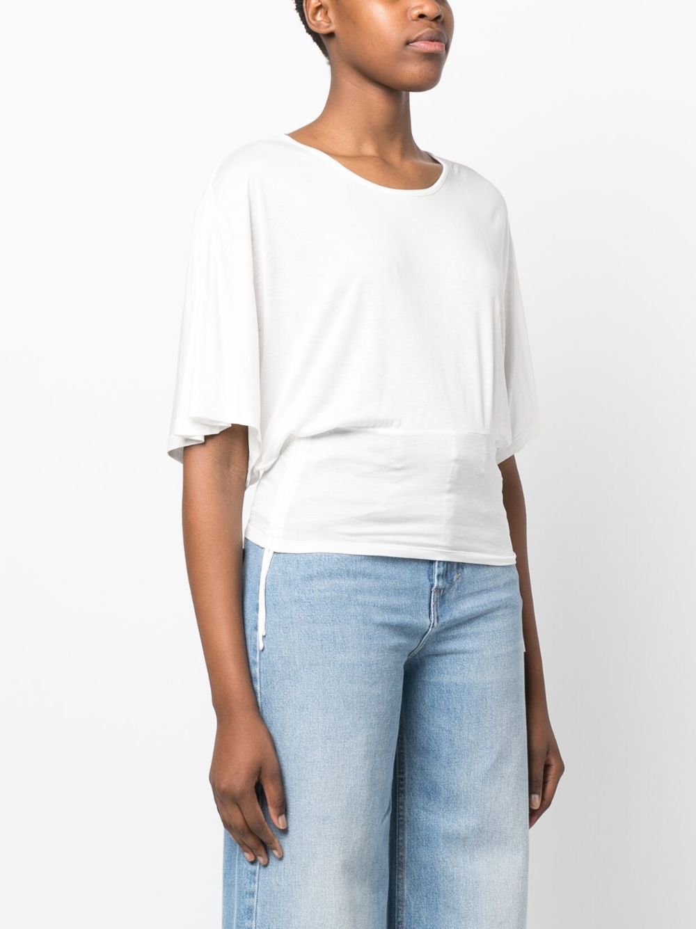 Shop Isabel Marant Tores Draped T-shirt In White