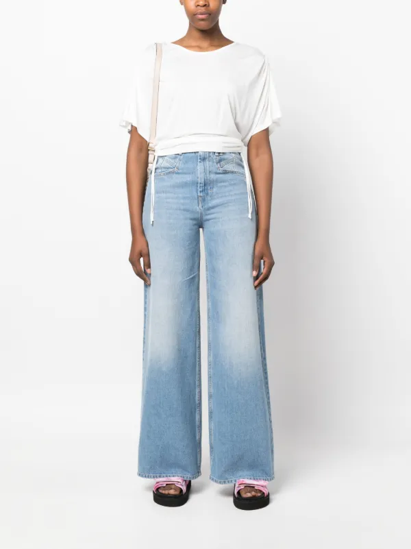 【ISABEL MARANT】Draped crepe T-shirt ティーシャツ ISABEL MARANT Tores Draped T-shirt | White | FARFETCH