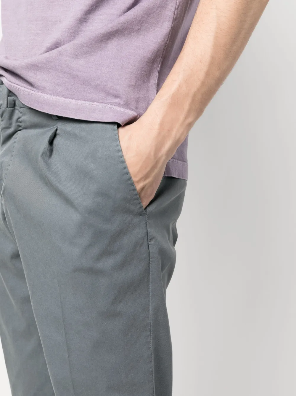 Pt Torino Cotton-lyocell Blend Chino Pants In Grau