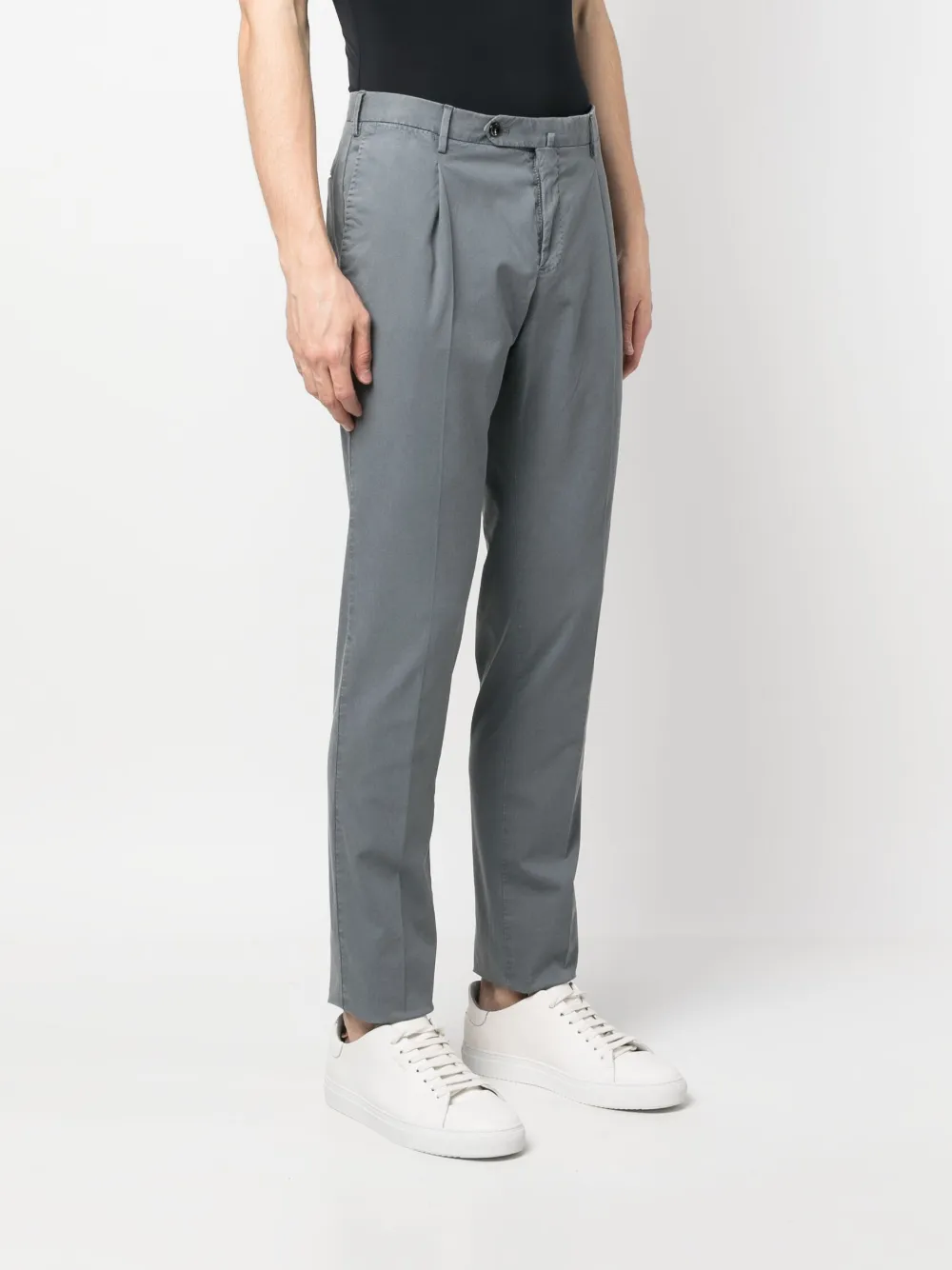Pt Torino Cotton-lyocell Blend Chino Pants In Grau