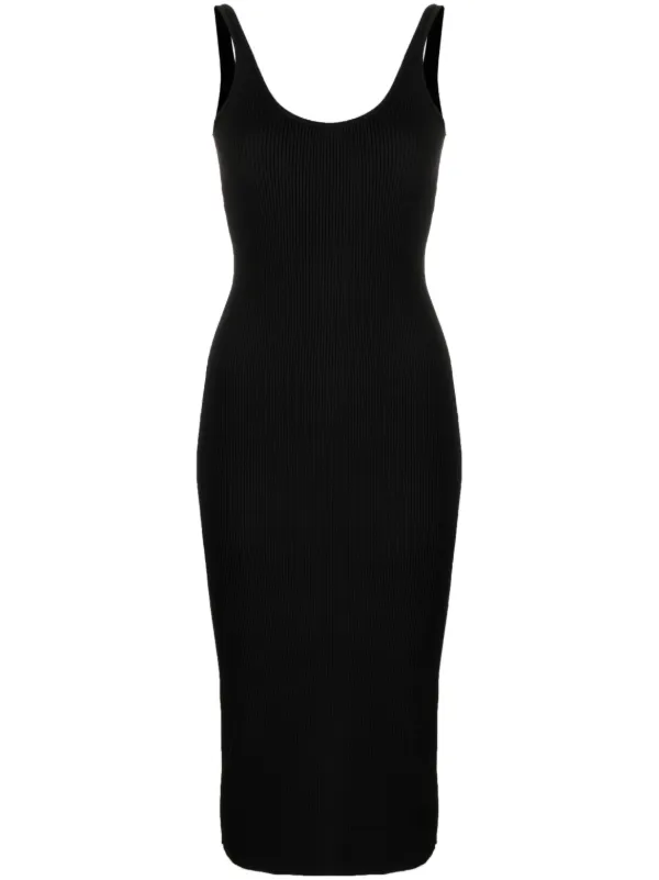 Gcds Chain-detail Knit Dress - Black