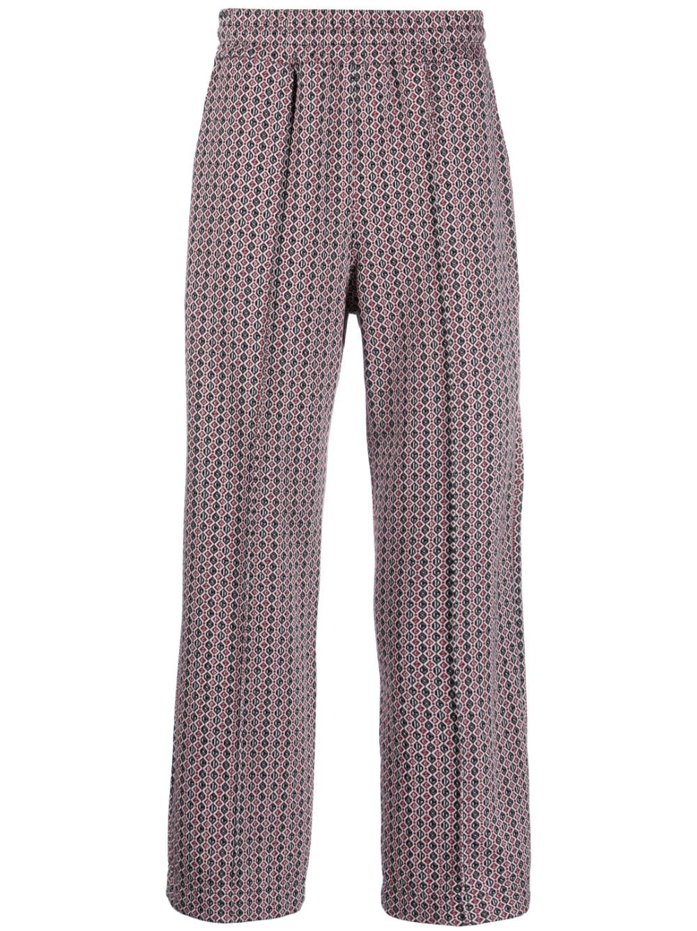 Gcds Logo-jacquard Track Trousers In Red