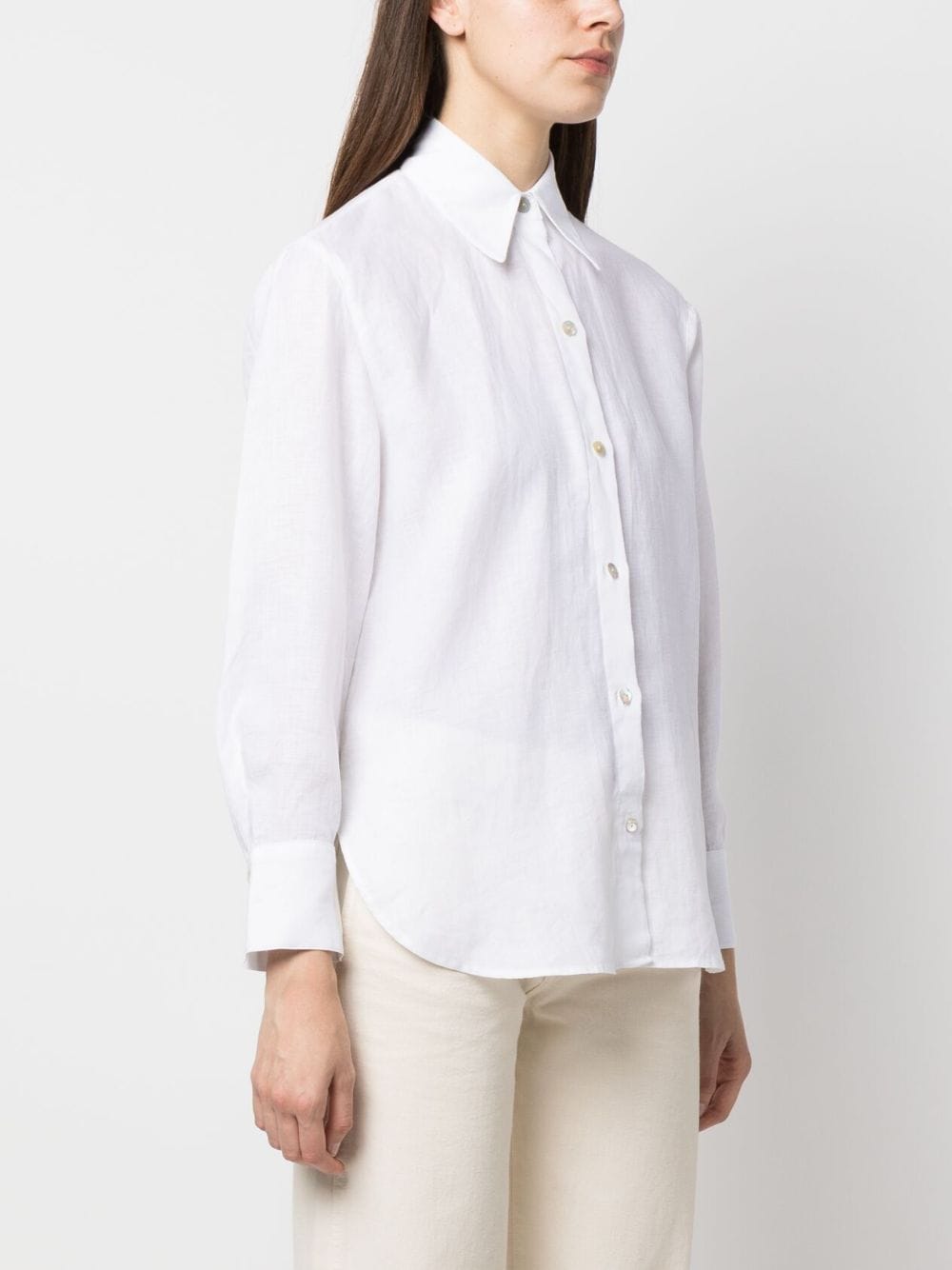 Vince Relaxed Long Sleeve Button Down Shirt In White In Optic White ...