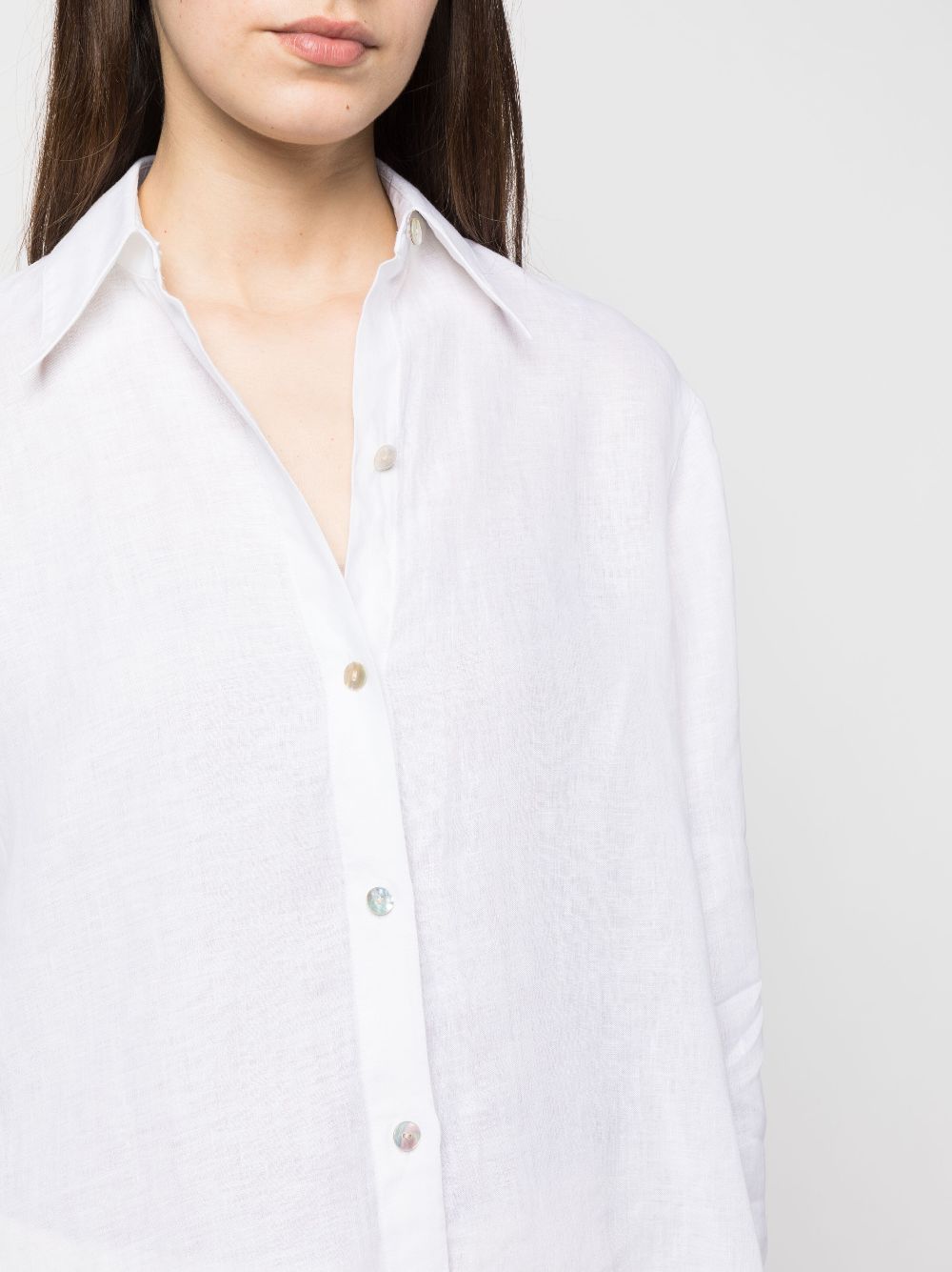 Vince Relaxed Long Sleeve Button Down Shirt In White In Optic White ...