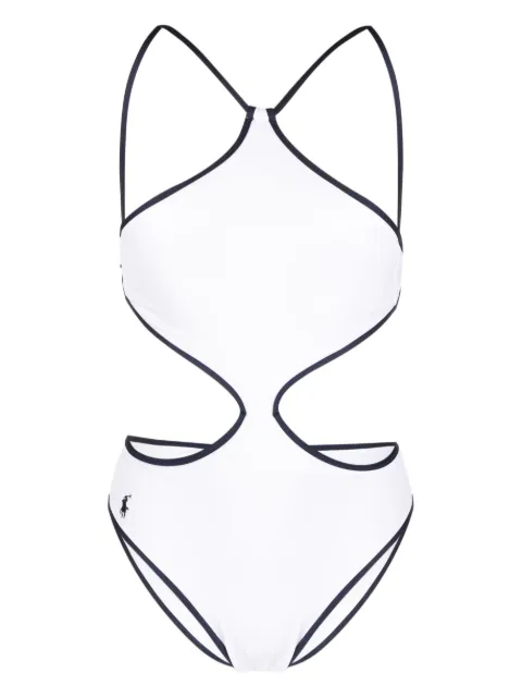 Polo Ralph Lauren halterneck cut-out detail swimsuit