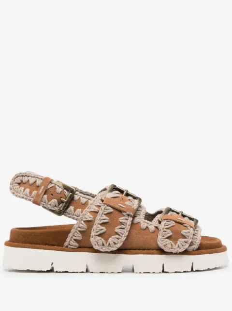 Mou Bio crochet-stitch sandals