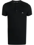 Marine Serre Crescent Moon-embroidered top - Black