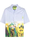 BARROW alien-graphic-print shirt - Blue