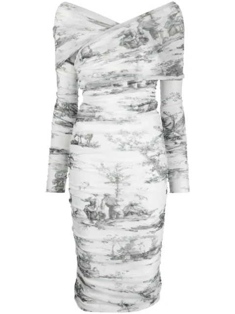 Philosophy Di Lorenzo Serafini side gathered-detail midi dress