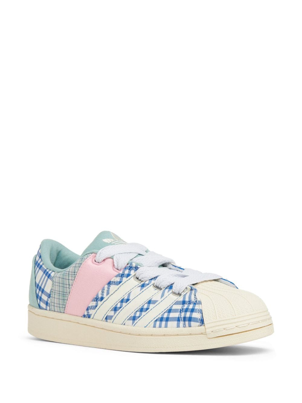 Image 2 of adidas patchwork-pattern low-top sneakers