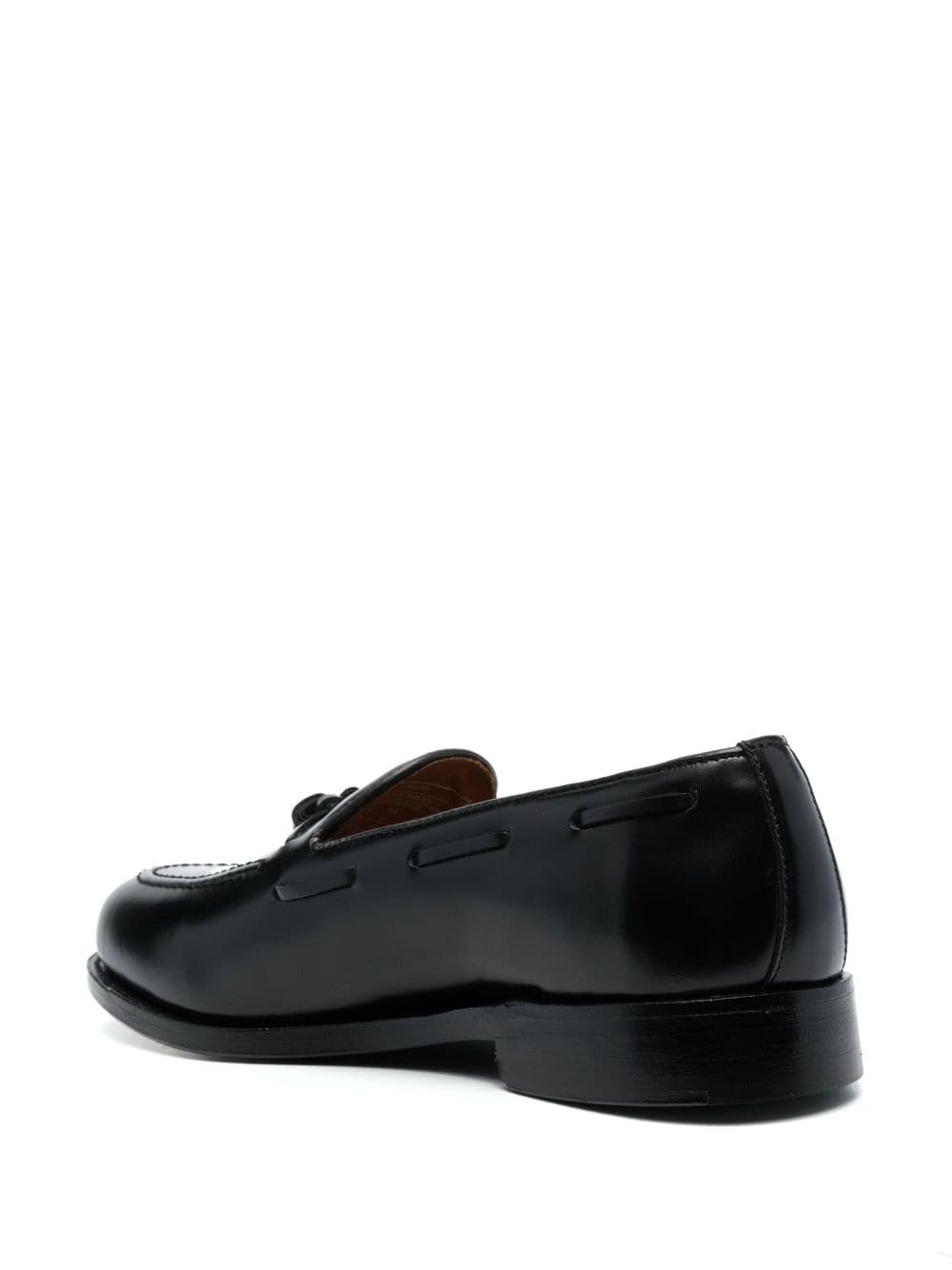 Shop Sebago Tassel Leather Loafers In Schwarz