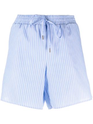 ERMANNO FIRENZE Vertical stripe-pattern Cotton Shorts - Farfetch