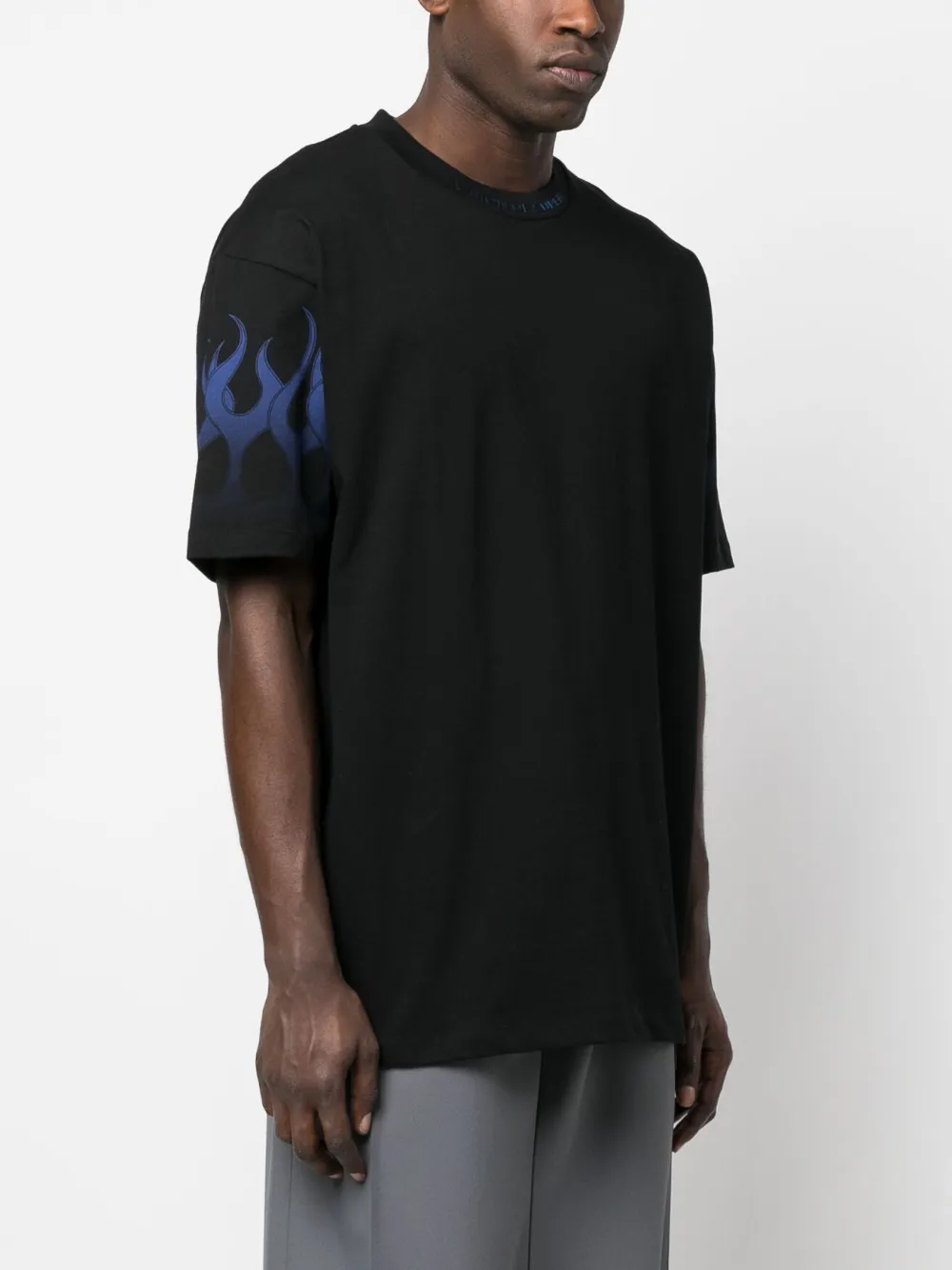 Vision Of Super Flame-print Short-sleeve T-shirt In Schwarz