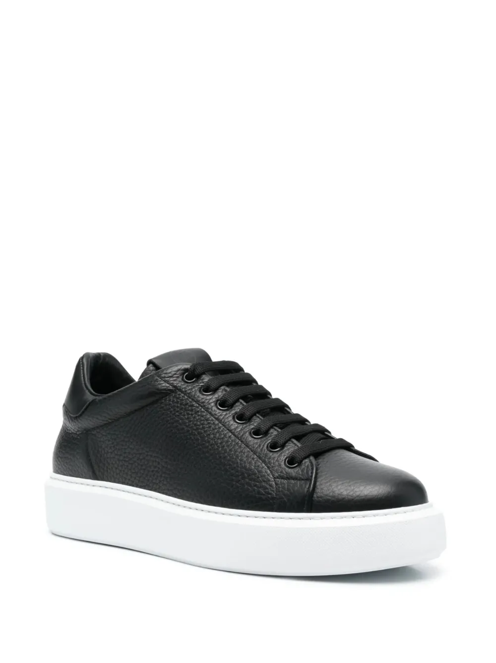 Giuliano Galiano Leren sneakers BLACK WHITE