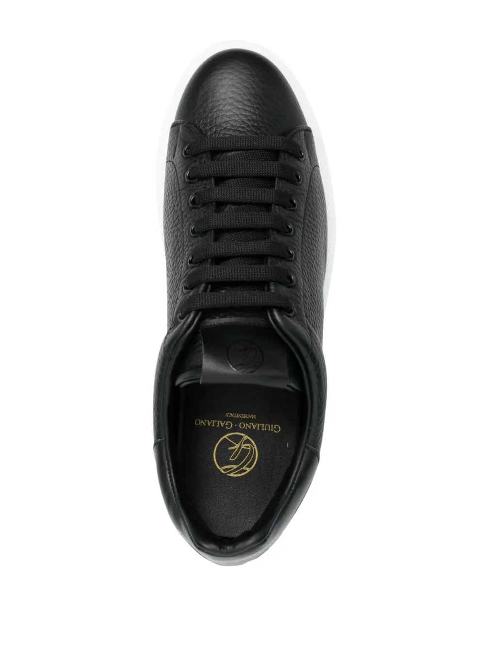 Giuliano Galiano Leren sneakers BLACK WHITE
