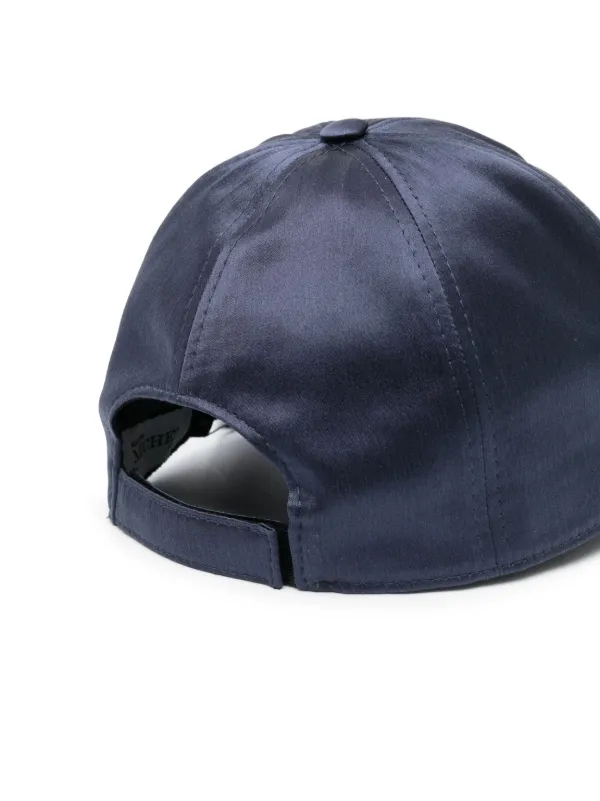 MAISON MICHEL 帽子 Maison Michel カーブピーク サテンキャップ | ブルー | FARFETCH JP