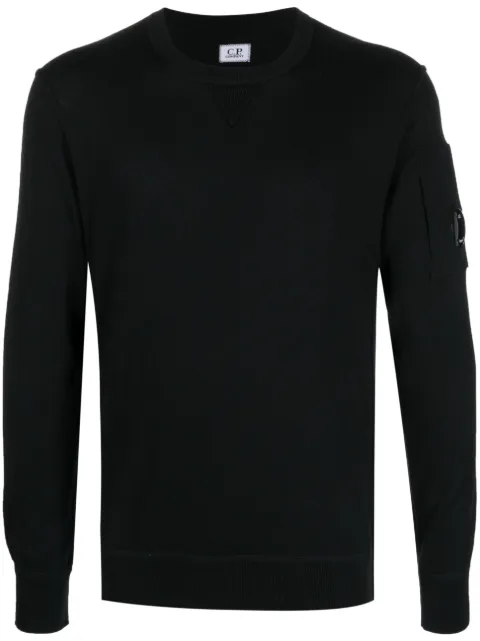 C.P. Company logo-appliqué knitted jumper