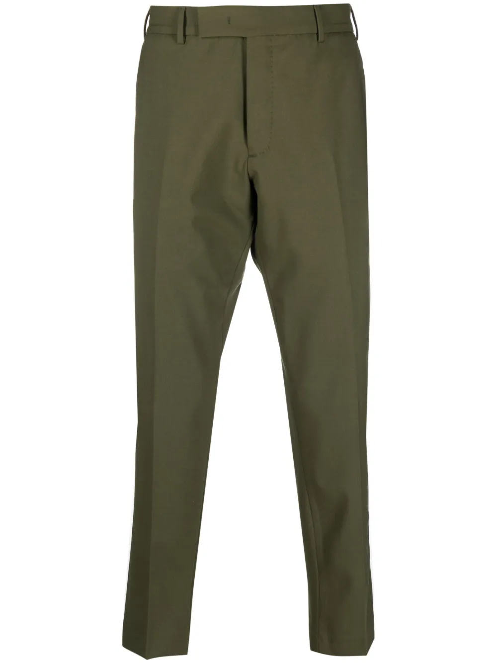 PT Torino feather-charm cropped trousers - Green