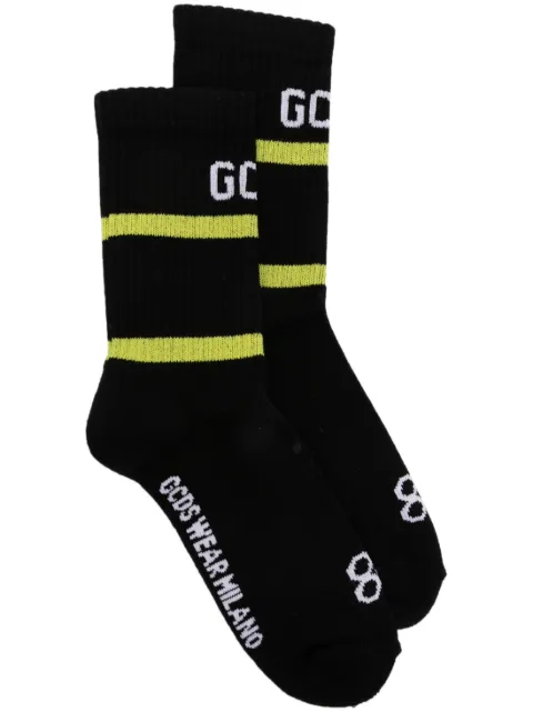 GCDS logo ribbed-knit socks