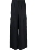 Vince wide-leg linen trousers - Blue