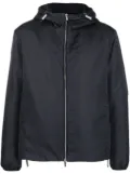 Emporio Armani monogram-pattern hooded jacket - Blue