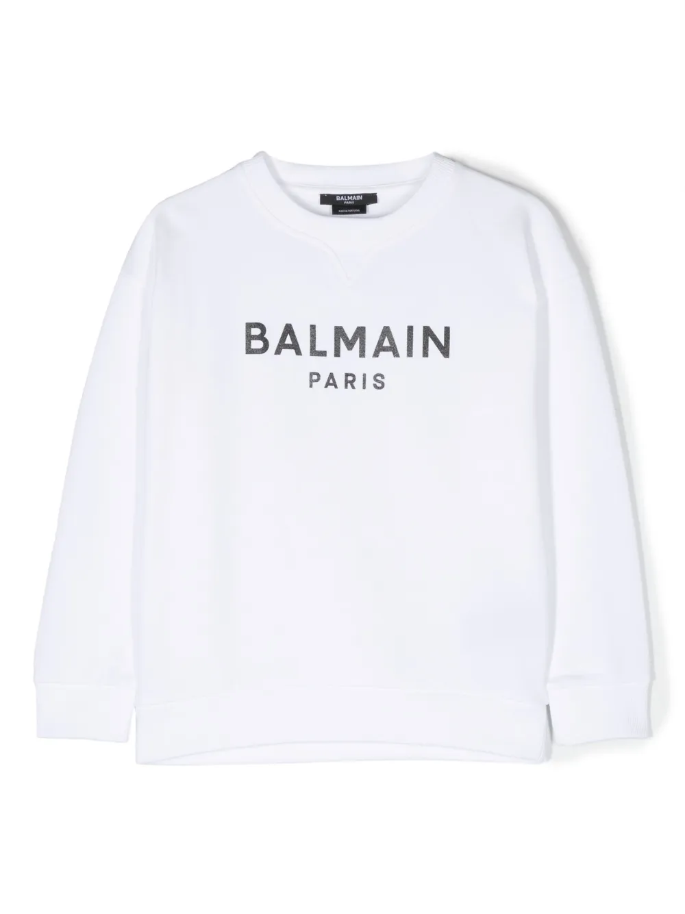 BALMAIN LOGO-PRINT COTTON SWEATSHIRT