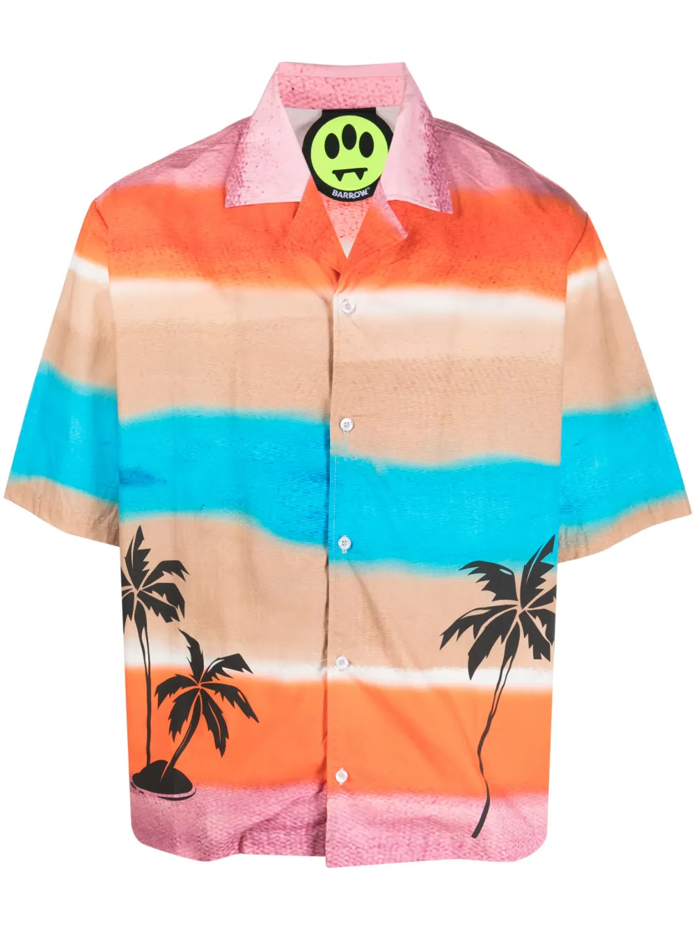 Barrow Palm Tree-print Shirt In Nude