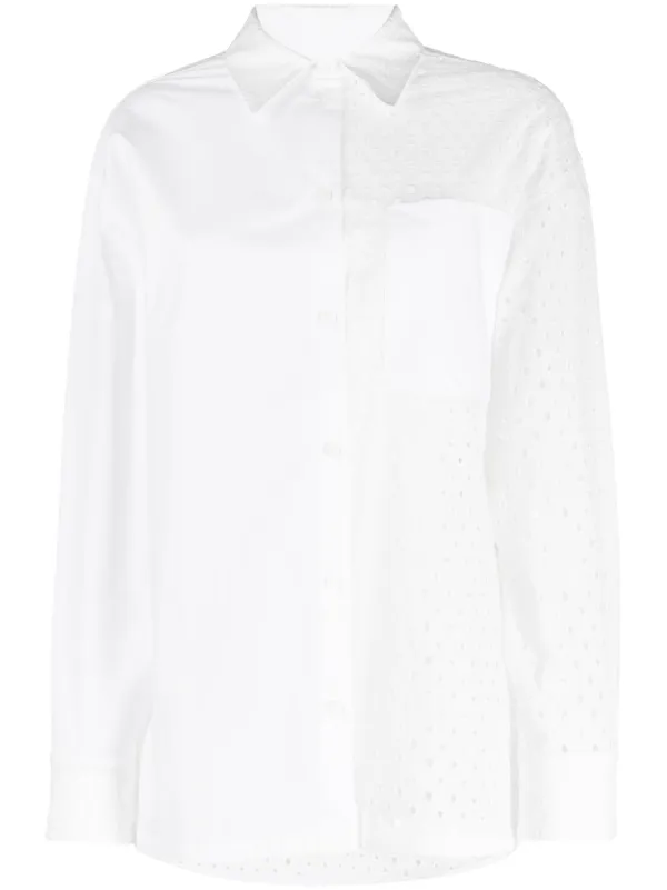 Kenzo Broderie anglaise panelled Shirt Farfetch