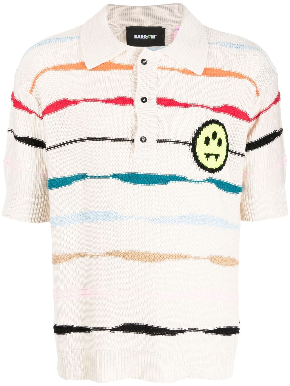 Shop Barrow Logo-embroidered Polo Shirt In Nude