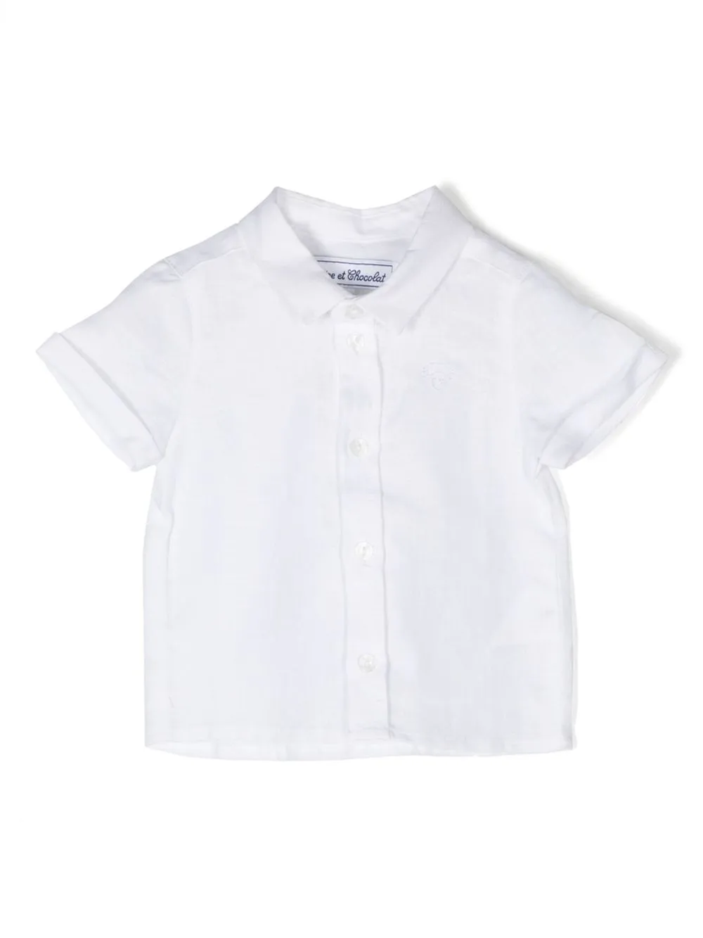 Tartine Et Chocolat Boys White Linen Shirt In White