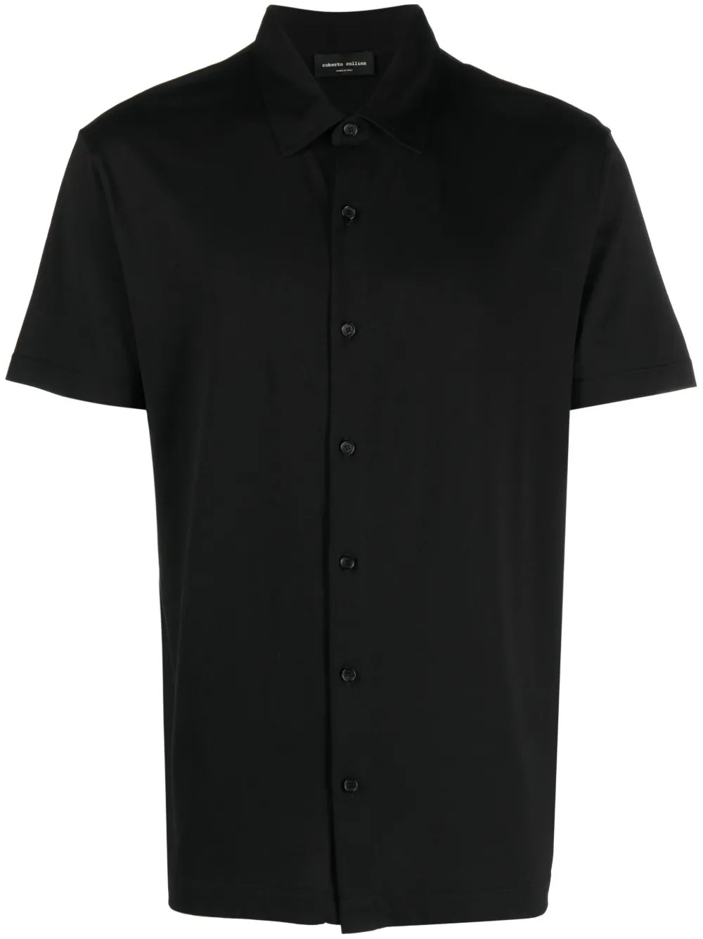 Roberto Collina short-sleeve cotton shirt - Black