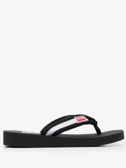 Kenzo chanclas con parche del logo