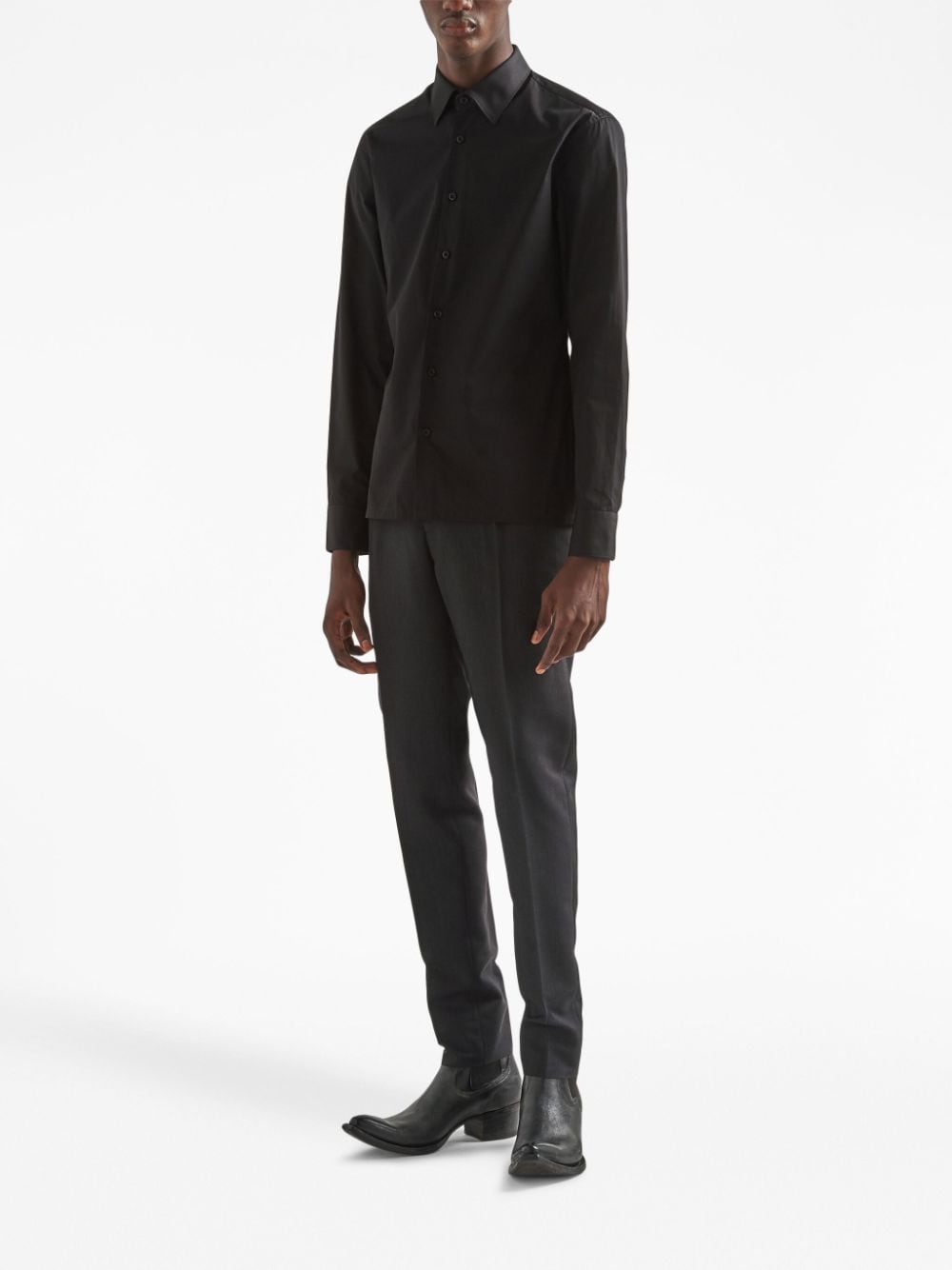 Image 2 of Prada long-sleeved cotton shirt