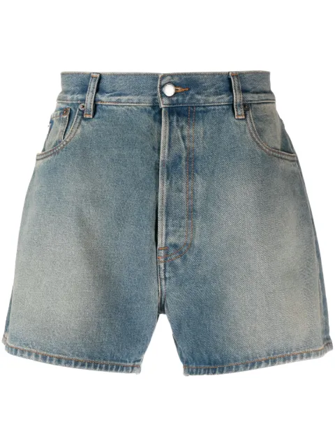 Prada Bermuda jeans com efeito destroyed