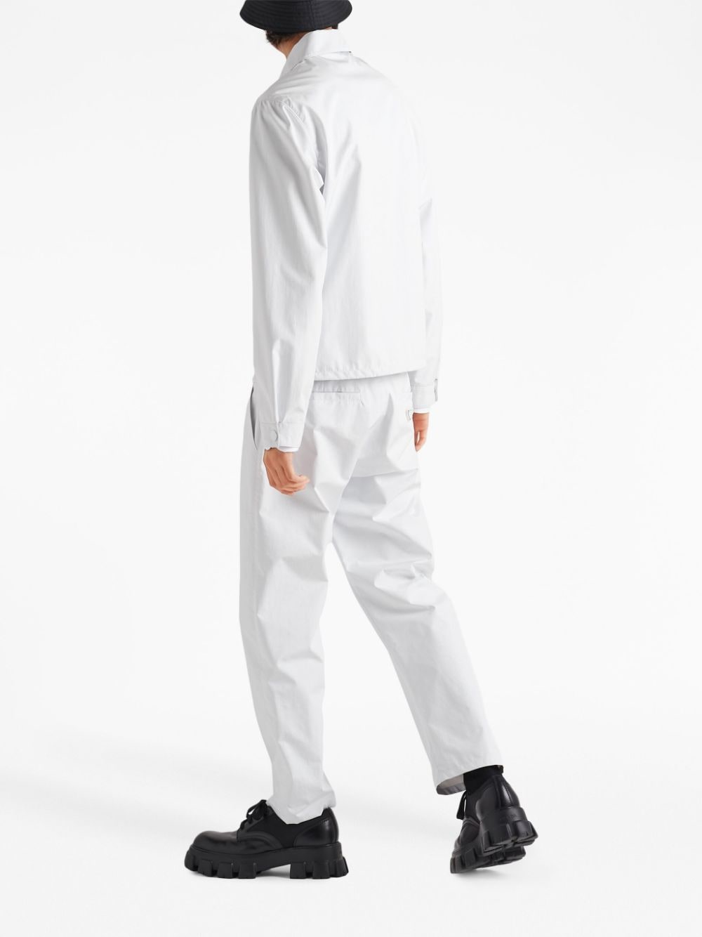 Shop Prada Re-nylon Blouson Jacket In Weiss