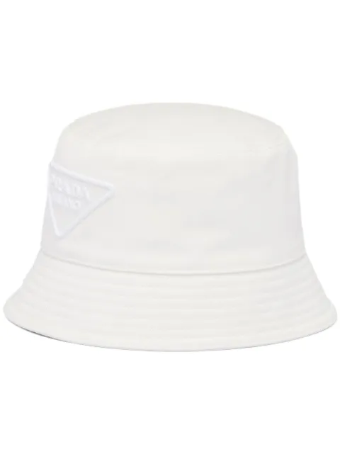 Prada logo-embroidery bucket hat