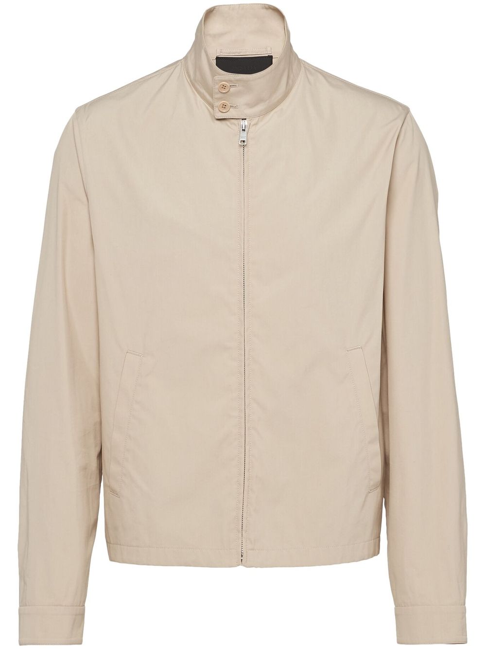 Prada Cotton-blend Blouson Jacket In Calce