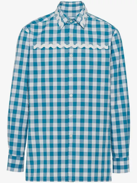 Prada gingham-check cotton shirt