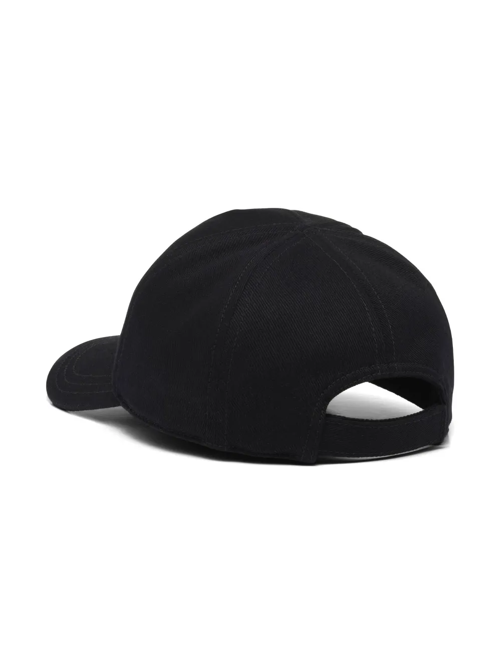 Shop Prada Embroidered Logo Baseball Cap In Schwarz