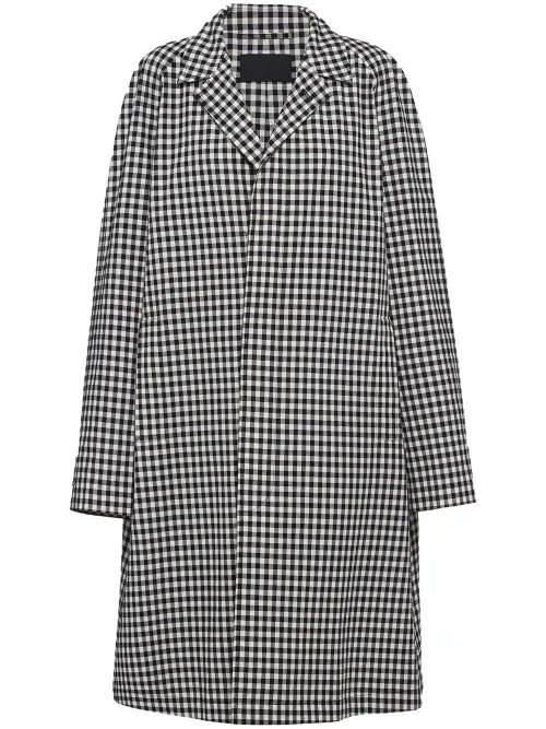 Manteau en coton à carreaux vichy - Prada - Modalova