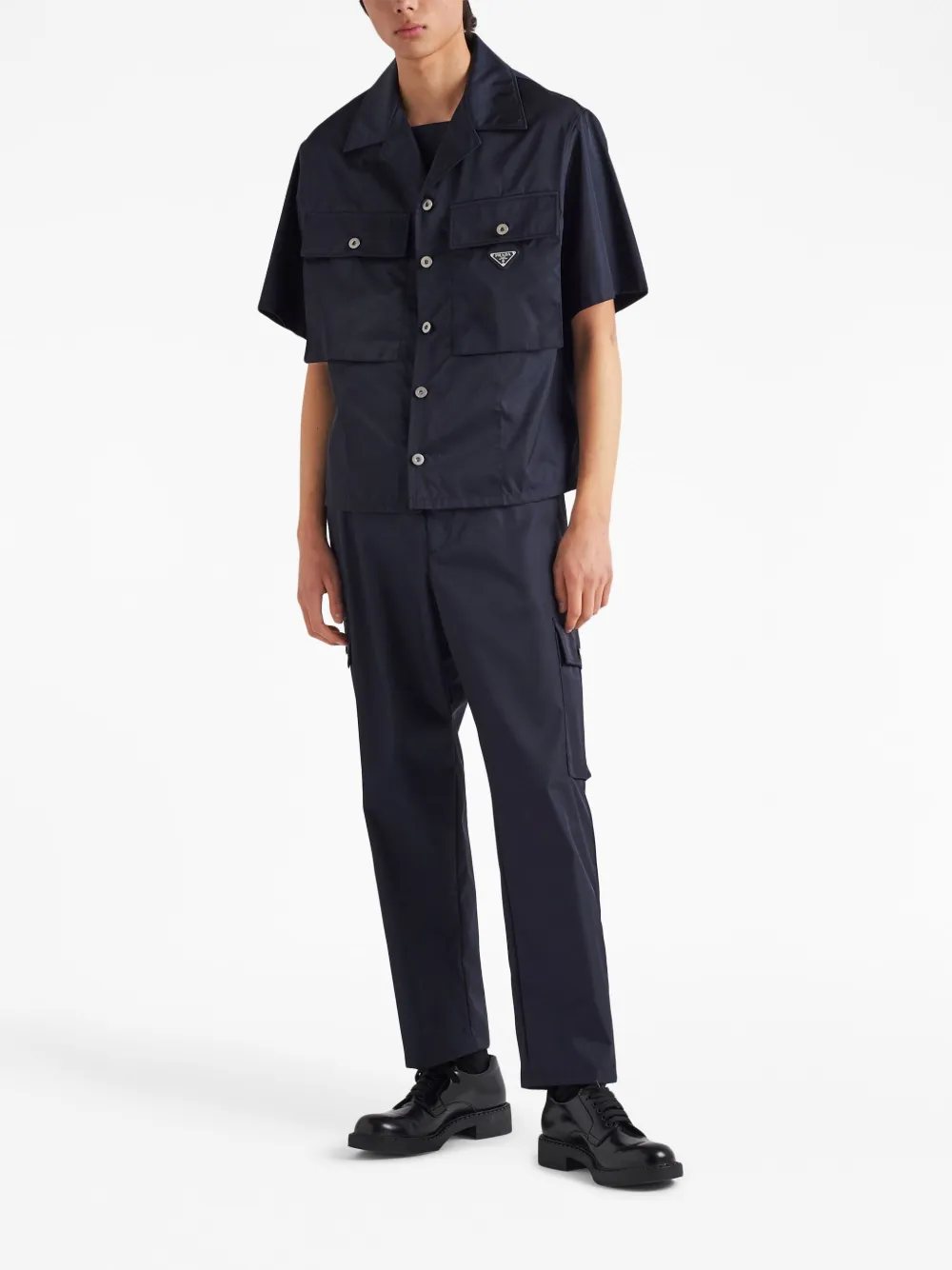 Shop Prada Re-Nylon Short-Sleeved Shirt